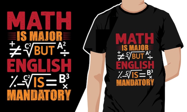 Math Lover vector t shirt design, lettering tee, funny math quote, mathematics formula