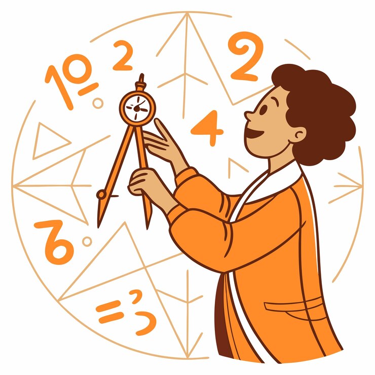 Vector math mentor icon vector art illustration