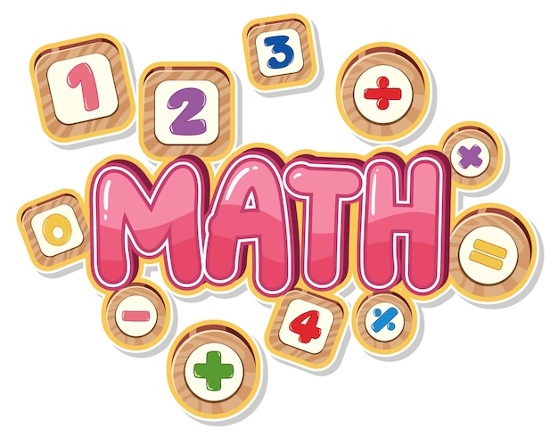 Math and number text banner