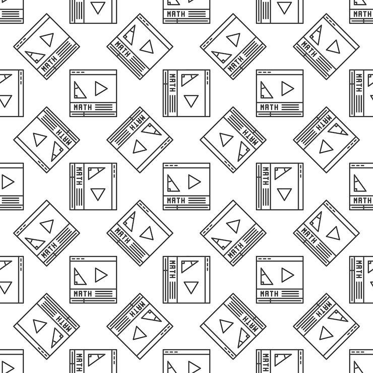 Vector math online video vector online class learning line seamless pattern