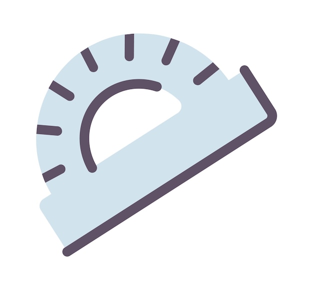 Math protractor icon Vector illustration