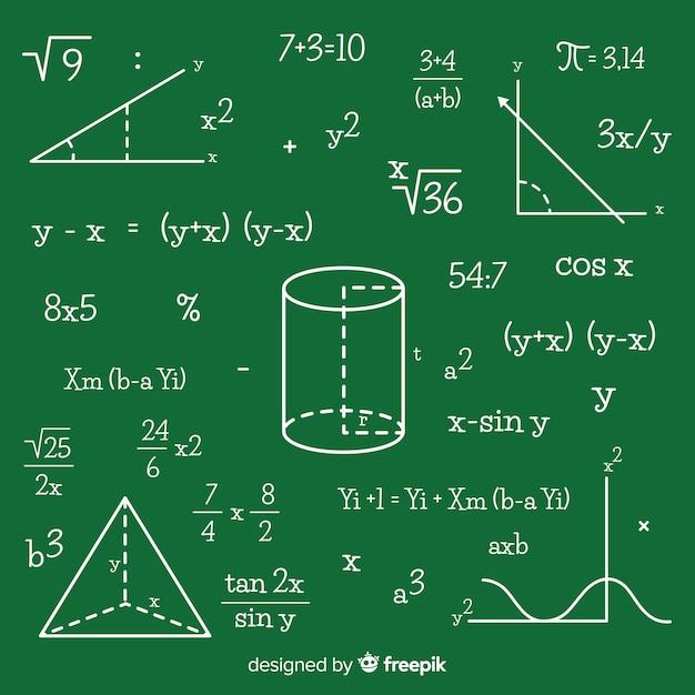 Math schoolbord achtergrond