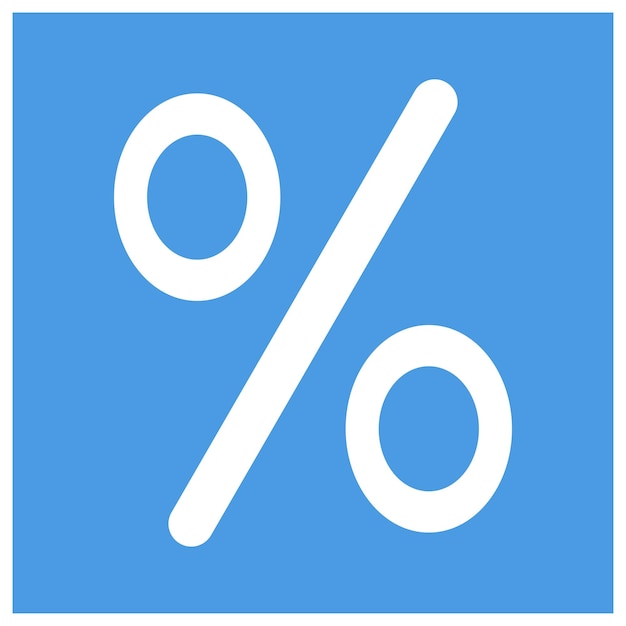 Math symbol icon percent vector
