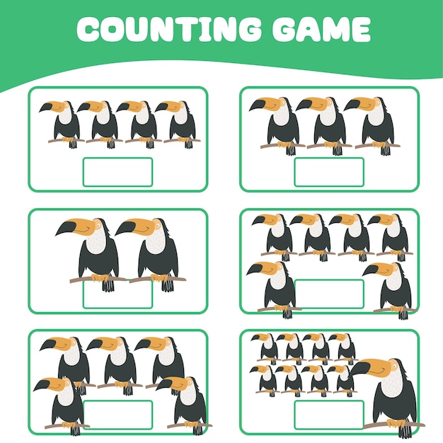 Mathematic counting worksheet Count picture and write activity Worksheet for kid