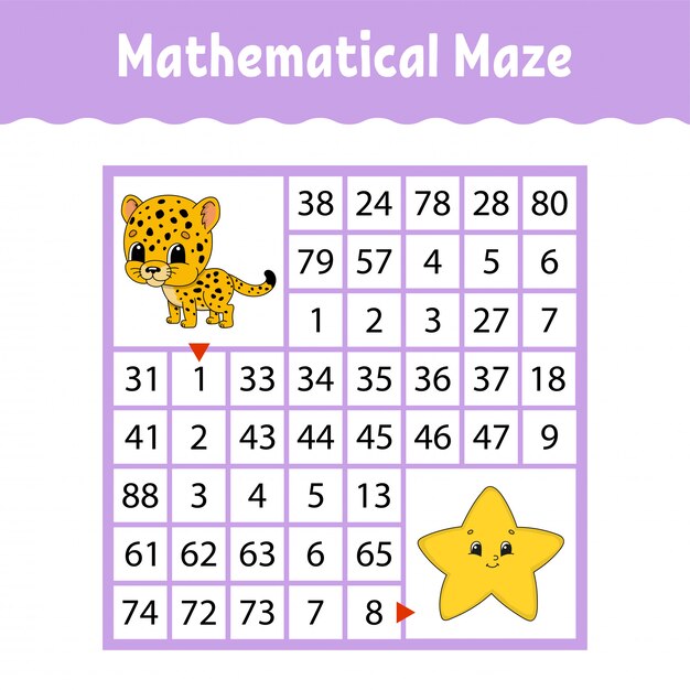 Mathematical colored square maze.