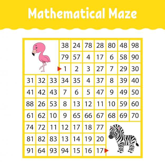 Vector mathematical maze.