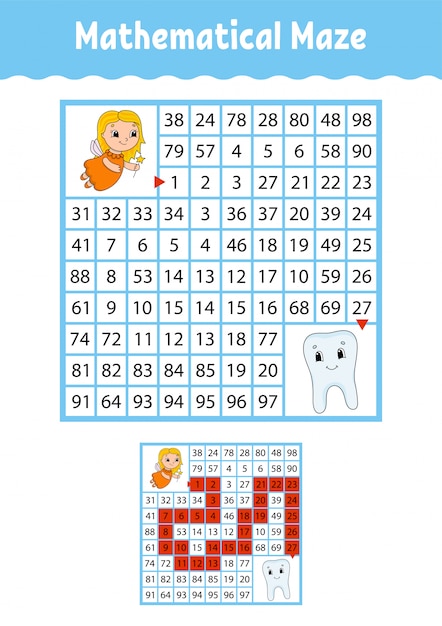 Mathematical maze. 