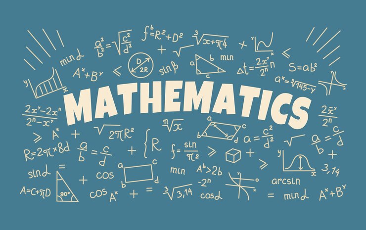 Vector mathematics background math symbols and formulas