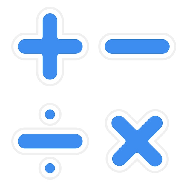 Vector mathematics icon style