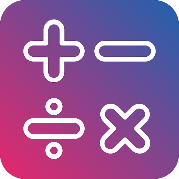 Vector mathematics icon style