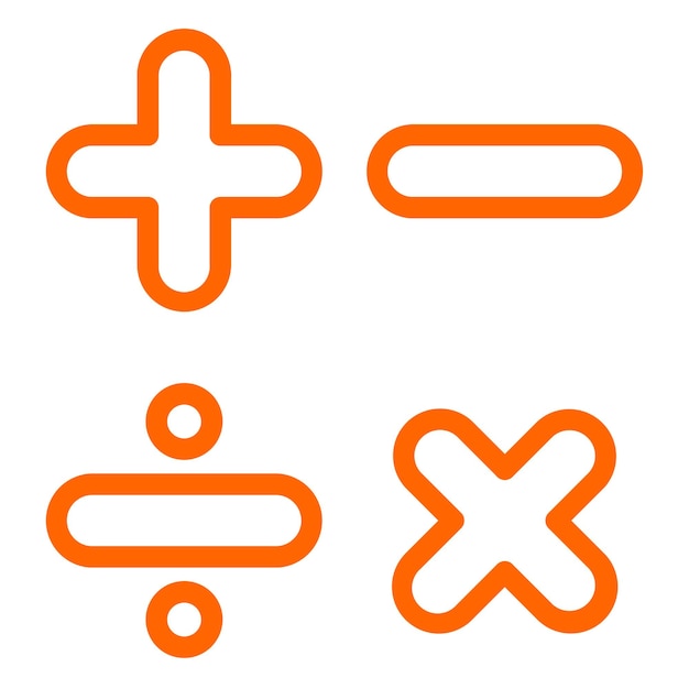 Vector mathematics icon style