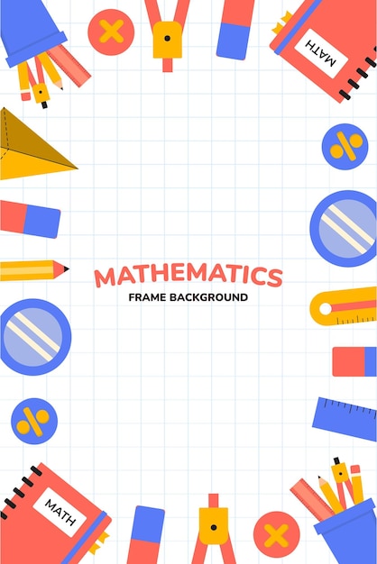 Vector mathematics school frame background illustration