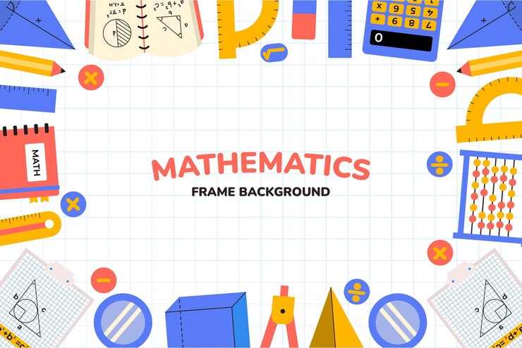 Vector mathematics school frame background illustration