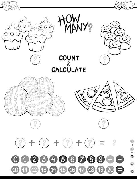 数学の色付けページ