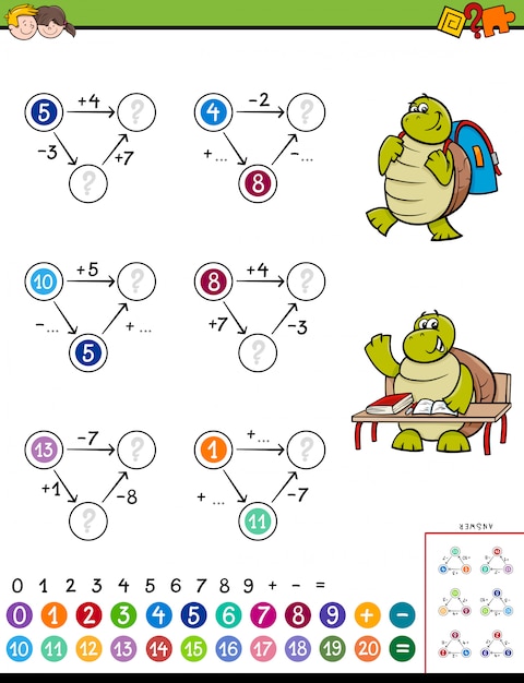 Gioco educativo di calcolo matematico per bambini