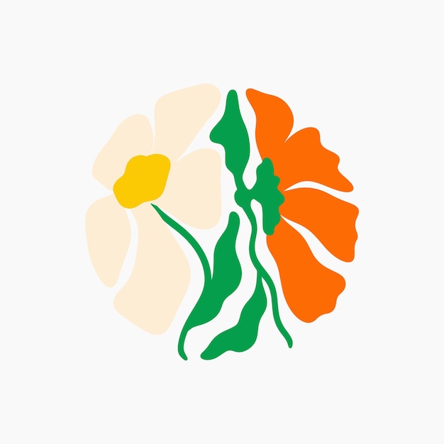 Vector matisse flower illustration