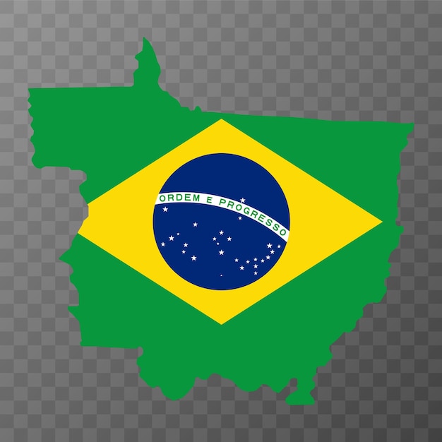 Mato Grosso kaart staat van Brazilië vectorillustratie