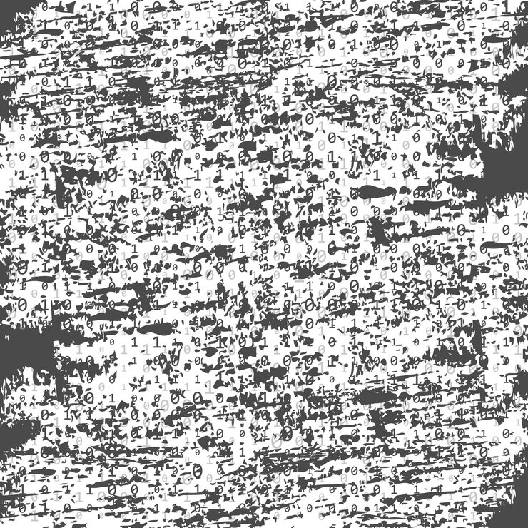 Vector matrix background stream of binary code on the screen decryption and encryption coding concept