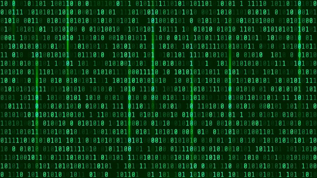 Matrix background with the green symbols  Format 169