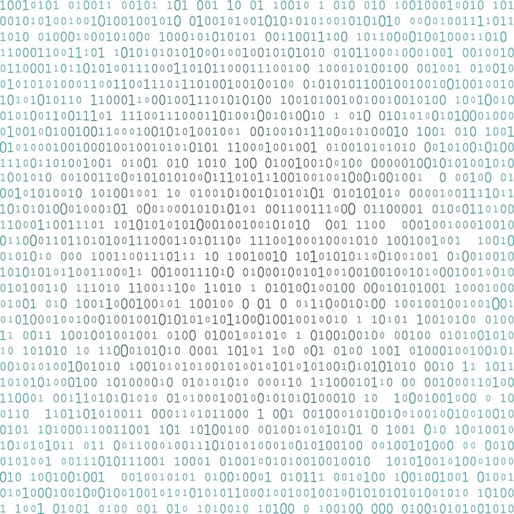 Vector matrix background with numbers on the screen binary code zero one coding data stream