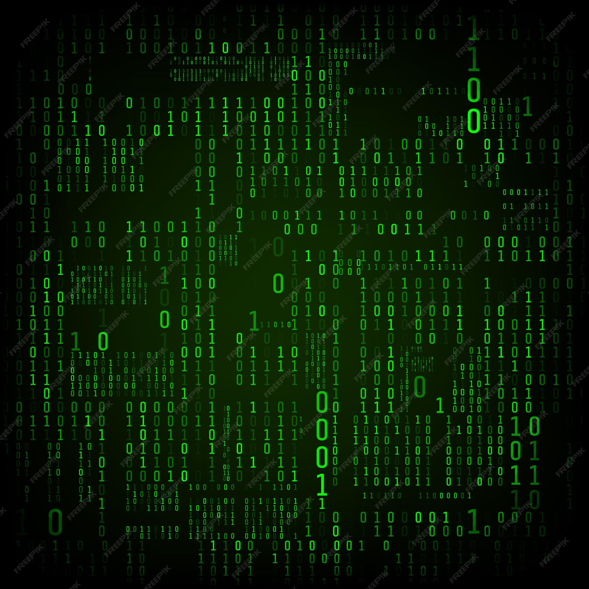 Premium Vector | Matrix of binary numbers. binary computer code ...