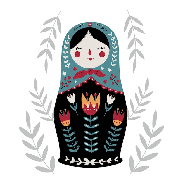 Matryoshka 러시아 중첩 인형 러시아 전통 문화 민속 장난감 Babushka 인형