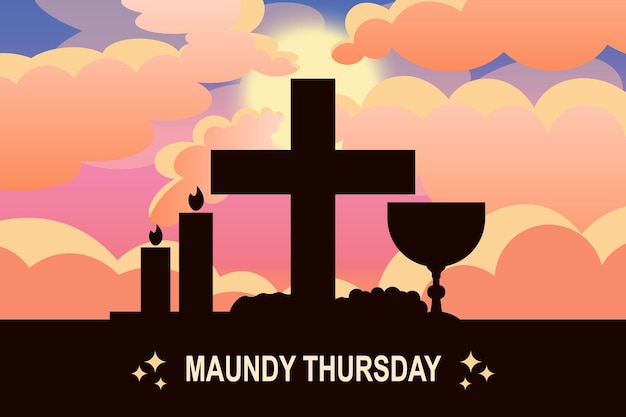 Vector maundy thursday background