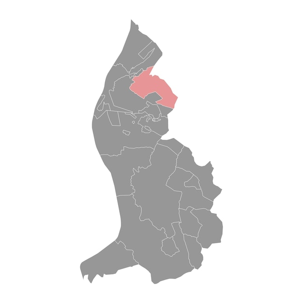 Vector mauren gemeente kaart administratieve verdeling van liechtenstein vector illustratie