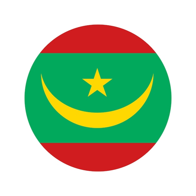 Mauritania flag simple illustration for independence day or election