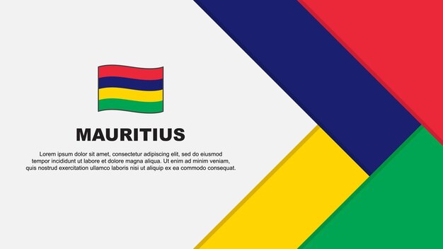 Mauritius Flag Abstract Background Design Template Mauritius Independence Day Banner Cartoon Vector Illustration Mauritius Cartoon