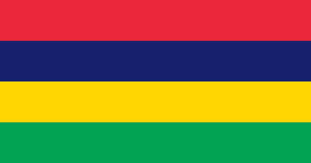 Mauritius flag in vector