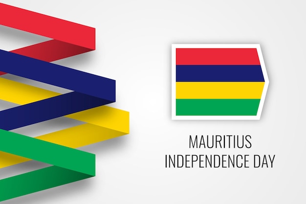 Mauritius independence day backgground illustration template design