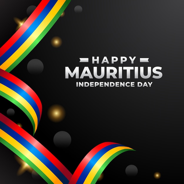 Vettore collezione di illustrazioni di design per la giornata dell'indipendenza di mauritius