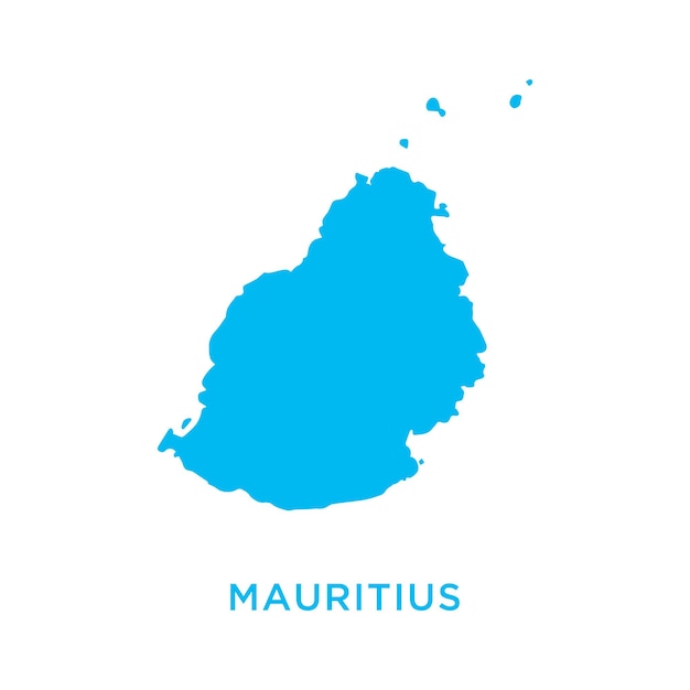 Mauritius map icon Africa logo glyph design illustration