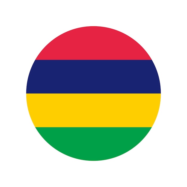 Vettore bandiera rotonda delle mauritius