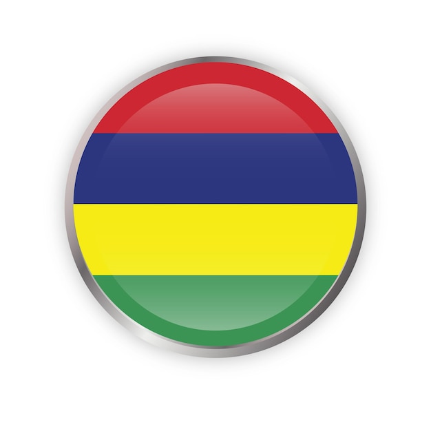 Mauritius Vlag in ronde vorm