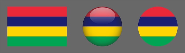 Mauritius Vlag Set Collectie Vector