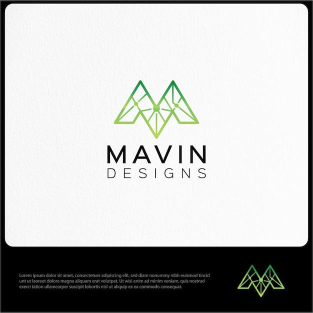 Vector mavin ontwerpt logo sjabloon