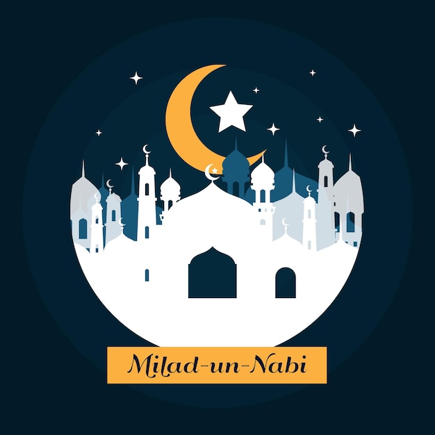 Mawlid 축제 일러스트 디자인