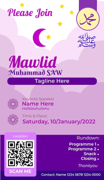 Vettore mawlid muhammad ha visto