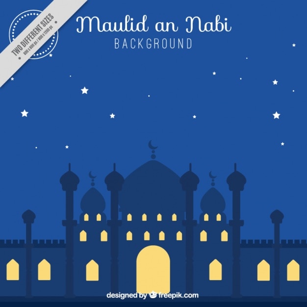 Mawlid an nabi background with mosque