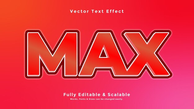 Max 3d text effect vector downlead