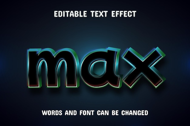 Max 3d text effect