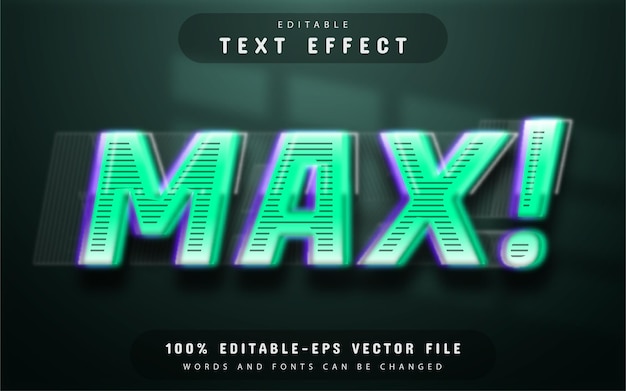 Vector max teksteffect bewerkbaar