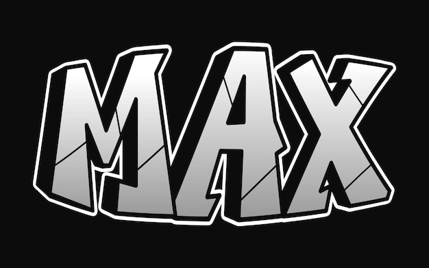 Max word graffiti-stijl letters