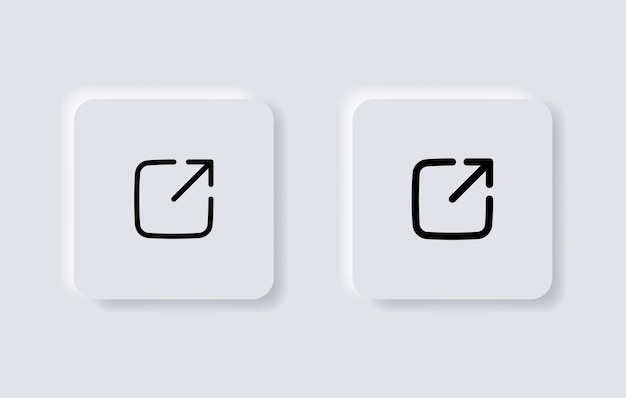 maximaliseren pictogrampagina open nieuw venster teken overzicht pictogrammen neumorfisme knop vorm neumorphic ui-tekens
