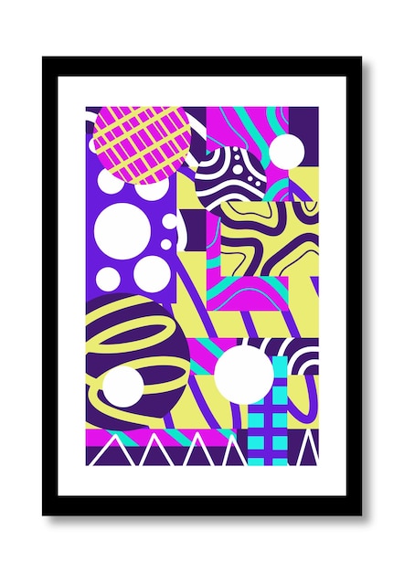 Maximalism Abstract Geomatric Maximalism Art Ptrint for Wall Decoration