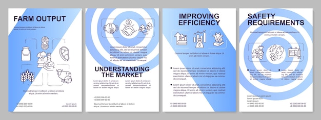 Maximising farm output blue brochure template