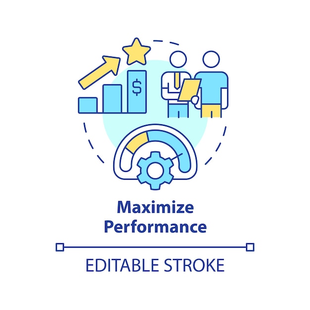 Maximize performance concept icon