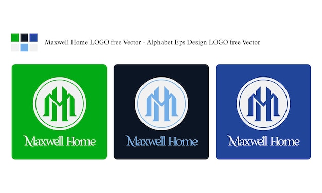 Maxwell Home LOGO free Vector Alphabet Eps Design LOGO free Vector